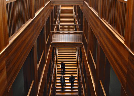 Projekt von Vittorio Magnago Lampugnani – Novartis Campus, Innenaufnahmen des Treppenhauses